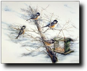 Chickadee Birds House on Tree Animal Wall Decor Picture Art Print (8x10) Chickadee Birds House on Tree Animal Wall Decor Picture Art Print (8x10)
