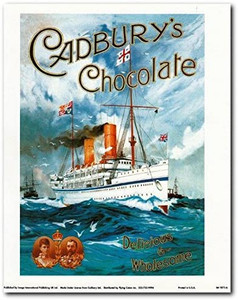 Cadbury's Chocolate, Delicious and Wholesome, Vintage Add Art Print Poster (8x10) Cadbury's Chocolate, Delicious and Wholesome, Vintage Add Art Print Poster (8x10)
