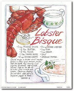 Homemade Lobster Bisque Recipe Cafe Kitchen Wall Decor Art Print Poster (8x10) Homemade Lobster Bisque Recipe Cafe Kitchen Wall Decor Art Print Poster (8x10)