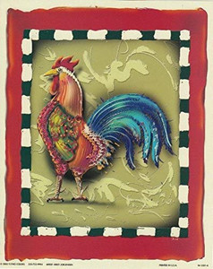 Colorful Chicken Rooster 2 Still Life Animal Wall Decor Art Print Poster (8x10)