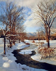 Scenery Winter Stream with Snow Landscape Wall Decor Picture Art Print (16x20) Scenery Winter Stream with Snow Landscape Wall Decor Picture Art Print (16x20)