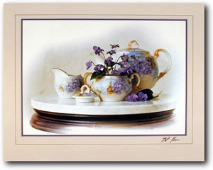 Country Violets Flowers & Tea Pot Still Life Fine Wall Decor Picture Art Print (16x20) Country Violets Flowers & Tea Pot Still Life Fine Wall Decor Picture Art Print (16x20)