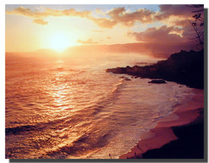 Coastal Sunset on Ocean Beach Poster Coastal Sunset on Ocean Beach Poster