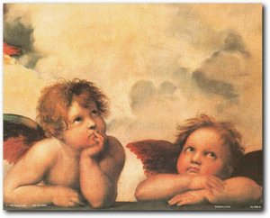 Cherubini Little Angels of Sistine Madonna by Raphael Art Print Poster (16x20) Cherubini Little Angels of Sistine Madonna by Raphael Art Print Poster (16x20)