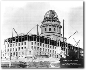 Wall Decor Salt Lake Utah, Capitol Construction 1914 Vintage Old City Black And White Art Print Poster (16x20) Wall Decor Salt Lake Utah, Capitol Construction 1914 Vintage Old City Black And White Art Print Poster (16x20)