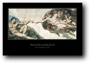 Picture Wall Art The Creation of Adam Decor Print Poster (24x36) Picture Wall Art The Creation of Adam Decor Print Poster (24x36)