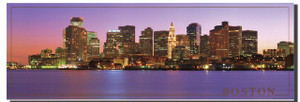 Boston City Skyline At Night Poster Boston City Skyline At Night Poster