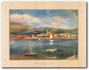 Wall Decor Art Print Paysage Pierre Auguste Renoir Sea Boating Painting Poster (22x28)