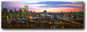 NYC Brooklyn Bridge Manhattan New York City Skyline Wall Decor Art Print Poster (12x36) NYC Brooklyn Bridge Manhattan New York City Skyline Wall Decor Art Print Poster (12x36)