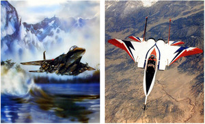 Wall Decor - Fighter Jet Picture F-15 Eagle Flying Aviation Aircraft Painting 16x20 Two Set Art Print Poster Wall Decor - Fighter Jet Picture F-15 Eagle Flying Aviation Aircraft Painting 16x20 Two Set Art Print Poster