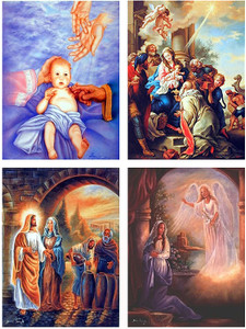Jesus Christ And Mother Mary With Angel 16x20 Four Set Catholic Religious Picture Wall Decor Art Print Poster Jesus Christ And Mother Mary With Angel 16x20 Four Set Catholic Religious Picture Wall Decor Art Print Poster