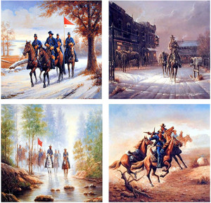 Civil War Wall Decor Western Soldier Cowboy Horse Picture 16x20 Four Set Art Print Poster Civil War Wall Decor Western Soldier Cowboy Horse Picture 16x20 Four Set Art Print Poster