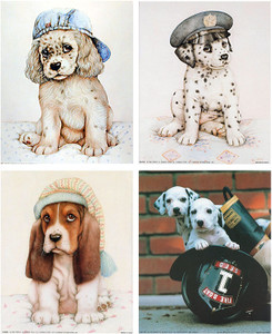 Funny Dalmatian Puppies Dog Animal Kids Room Four 8x10 Set Pictures Wall Decor Art Print Posters