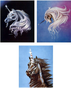 Wall Decoration Picture Mythical Unicorn Horse Fantasy Three Set 8x10 Art Print Posters Wall Decoration Picture Mythical Unicorn Horse Fantasy Three Set 8x10 Art Print Posters