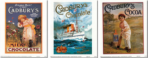 Cadbury's Chocolate, Delicious and Wholesome, Vintage Ad 8x10 Three Set Wall Decor Art Print Posters Cadbury's Chocolate, Delicious and Wholesome, Vintage Ad 8x10 Three Set Wall Decor Art Print Posters
