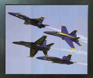 US Blue Angels Jet Framed Wall Decoration Aviation Military Poster - Espresso Picture Art Print (18x22) US Blue Angels Jet Framed Wall Decoration Aviation Military Poster - Espresso Picture Art Print (18x22)