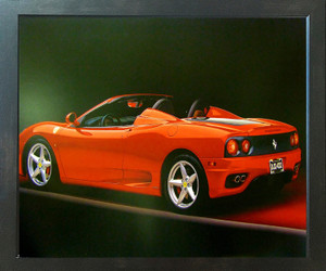 Red Ferrari 360 Modena Spider Sports Car Espresso Framed Art Print Picture (18x22) Red Ferrari 360 Modena Spider Sports Car Espresso Framed Art Print Picture (18x22)