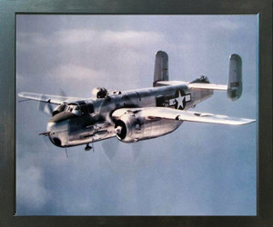 Aviation Aircraft Military Poster - B-25 Mitchell. Lt. Bomber Airplane Jet Vintage Espresso Wall Decor Framed Picture Art Print (18x22) Aviation Aircraft Military Poster - B-25 Mitchell. Lt. Bomber Airplane Jet Vintage Espresso Wall Decor Framed Picture Art Print (18x22)