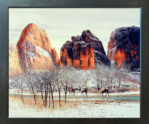 Western Cowboy Mountain Horses Landscape Wall Decor Espresso Framed Picture Art Print Poster (18x22) Western Cowboy Mountain Horses Landscape Wall Decor Espresso Framed Picture Art Print Poster (18x22)