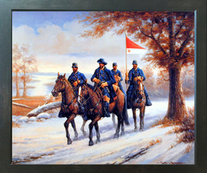 Western Civil War Blue Soldier on Horses Country Wall Decor Picture Expresso Framed Art Print Poster (18x22) Western Civil War Blue Soldier on Horses Country Wall Decor Picture Expresso Framed Art Print Poster (18x22)