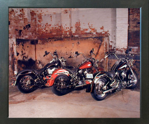 Three Old Harley Davidsons B Lovell Motorcycle Espresso Picture Art Print Framed Wall Decor (18x22) Three Old Harley Davidsons B Lovell Motorcycle Espresso Picture Art Print Framed Wall Decor (18x22)