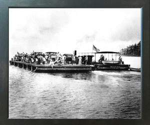 Framed Wall Decor Lake Tahoe Auto Barge Ferry 1915 Espresso Art Print Picture (18x22) Framed Wall Decor Lake Tahoe Auto Barge Ferry 1915 Espresso Art Print Picture (18x22)