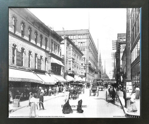 Impact Posters Gallery Framed Wall Picture Houston City Hall - 1943 Vintage Old City Black and White Espresso Art Print Impact Posters Gallery Framed Wall Picture Houston City Hall - 1943 Vintage Old City Black and White Espresso Art Print