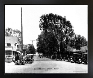 Framed Wall Decoration Coast Highway Laguna Beach 1916 Black Framed Art Print Picture (18x22) Framed Wall Decoration Coast Highway Laguna Beach 1916 Black Framed Art Print Picture (18x22)