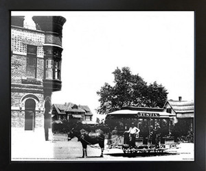 Orange Tustin Trolley & Main ST. 1890 Black Framed Wall Decor Art Print Picture (18x22) Orange Tustin Trolley & Main ST. 1890 Black Framed Wall Decor Art Print Picture (18x22)