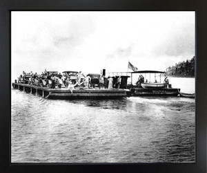 Framed Wall Decor Lake Tahoe Auto Barge Ferry 1915 Black Art Print Picture(18x22) Framed Wall Decor Lake Tahoe Auto Barge Ferry 1915 Black Art Print Picture(18x22)