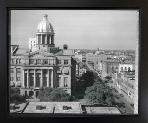 Framed Wall Picture Houston City Hall - 1943 Vintage Old City Black and White Black Art Print(18x22) Framed Wall Picture Houston City Hall - 1943 Vintage Old City Black and White Black Art Print(18x22)