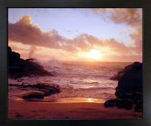 Impact Posters Gallery Ocean Sunrise Framed Wall Decoration Coastal on Beach Landscape Scenery Living Room Black Picture Art Print (18x22) Impact Posters Gallery Ocean Sunrise Framed Wall Decoration Coastal on Beach Landscape Scenery Living Room Black Picture Art Print (18x22)