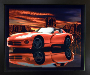 Red Hot Car Framed Wall Room Decor Dodge Viper Lithograph Black Picture Art Print (18x22) Red Hot Car Framed Wall Room Decor Dodge Viper Lithograph Black Picture Art Print (18x22)