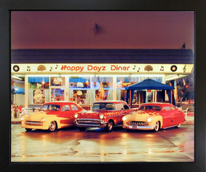 Impact Posters Gallery Chevy Happy DayZ Diner 57 Bel Air 50's Mercury Car Wall Decor Black Framed Art Print Picture (18x22) Impact Posters Gallery Chevy Happy DayZ Diner 57 Bel Air 50's Mercury Car Wall Decor Black Framed Art Print Picture (18x22)