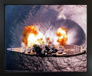 Impact Posters Gallery USS Military Navy Framed Wall Decoration Missouri Battleship Firing Guns Black Framed Picture Art Print Impact Posters Gallery USS Military Navy Framed Wall Decoration Missouri Battleship Firing Guns Black Framed Picture Art Print