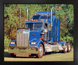 Impact Posters Gallery 1993 Blue Kenworth Semi Big Rig Diesel Truck Black Framed Wall Decor Art Print Picture (18x22) Impact Posters Gallery 1993 Blue Kenworth Semi Big Rig Diesel Truck Black Framed Wall Decor Art Print Picture (18x22)