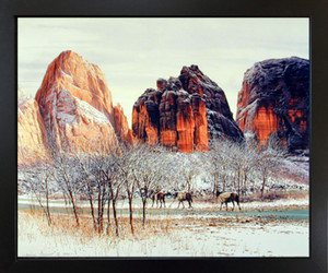 Western Cowboy Mountain Horses Landscape Wall Decor Black Framed Picture Art Print Poster (18x22) Western Cowboy Mountain Horses Landscape Wall Decor Black Framed Picture Art Print Poster (18x22)