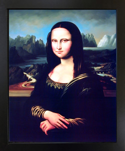 Framed Wall Decoration Leonardo Da Vinci Mona Lisa Reproduction Black Framed Picture Art Pint (18x22) Framed Wall Decoration Leonardo Da Vinci Mona Lisa Reproduction Black Framed Picture Art Pint (18x22)