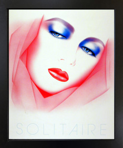 Solitaire Exotic Lady Vogue Fine Wall Decor Black Framed Picture Art Print (18x22) Solitaire Exotic Lady Vogue Fine Wall Decor Black Framed Picture Art Print (18x22)