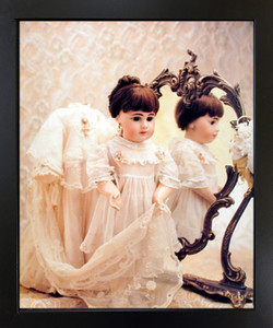 Black Framed Wall Decor Doll and Mirror Picture Art Print (18x22) Black Framed Wall Decor Doll and Mirror Picture Art Print (18x22)