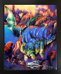 Framed Wall Decor Dinosaurs Stegosaurus Triceratops Kids Room Animal Fantasy Black Framed Art Print Picture (18x22) Framed Wall Decor Dinosaurs Stegosaurus Triceratops Kids Room Animal Fantasy Black Framed Art Print Picture (18x22)