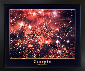 Astrology Scorpio Oct 24 to Nov 22 Zodiac Black Framed Picture Art Print (18x22) Astrology Scorpio Oct 24 to Nov 22 Zodiac Black Framed Picture Art Print (18x22)
