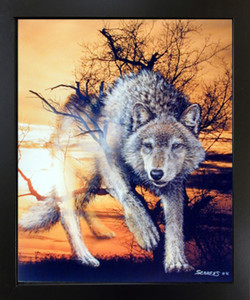 Framed Wall Decor Wild Gray Wolf Spirit Wildlife Animal Sunset Black Framed Art Print Picture(18x22) Framed Wall Decor Wild Gray Wolf Spirit Wildlife Animal Sunset Black Framed Art Print Picture(18x22)