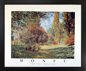 Framed Wall Decor Picture Claude Monet (The PARC Monceau, 1876) Impressionist Fine Black Art Print(18x22) Framed Wall Decor Picture Claude Monet (The PARC Monceau, 1876) Impressionist Fine Black Art Print(18x22)