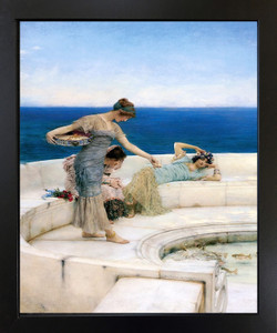 Silver Favourites, 1903 Sir Lawrence Alma-Tadema Black Framed Wall Decor Art Print Picture (18x22)