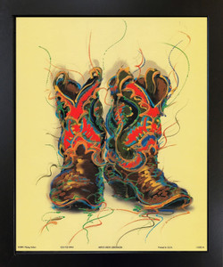 Western Cowboy Boots Rodeo Contemporary Black Framed Wall Decor Art Print Picture (18x22) Western Cowboy Boots Rodeo Contemporary Black Framed Wall Decor Art Print Picture (18x22)