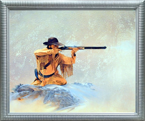 Impact Posters Gallery Jan Nell Long Hunter Rifle Mountain Man Silver Picture Framed Wall Decoration Art Print (20x24) Impact Posters Gallery Jan Nell Long Hunter Rifle Mountain Man Silver Picture Framed Wall Decoration Art Print (20x24)