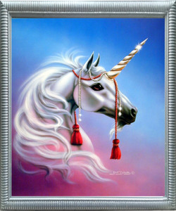 Impact Posters Gallery Mythical Unicorn Young Prince Horse Fantasy Silver Picture Art Print Framed Wall Decor(20x24) Impact Posters Gallery Mythical Unicorn Young Prince Horse Fantasy Silver Picture Art Print Framed Wall Decor(20x24)