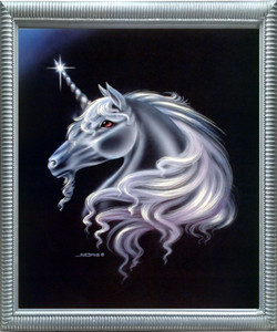 Impact Posters Gallery Horse Wall Home Decor Picture Framed Fantasy Moonwind Unicorn Sue Dawe Silver Art Print (18x22) Impact Posters Gallery Horse Wall Home Decor Picture Framed Fantasy Moonwind Unicorn Sue Dawe Silver Art Print (18x22)