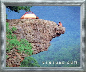 Cliff Climbing Picture Art Print Framed Wall Decoration Venture Out! Motivational Silver Poster (18x22) Cliff Climbing Picture Art Print Framed Wall Decoration Venture Out! Motivational Silver Poster (18x22)